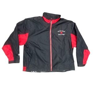 Matco Tools Windbreaker Jacket Mens XL Black Red Full Zip Logo Work as is
